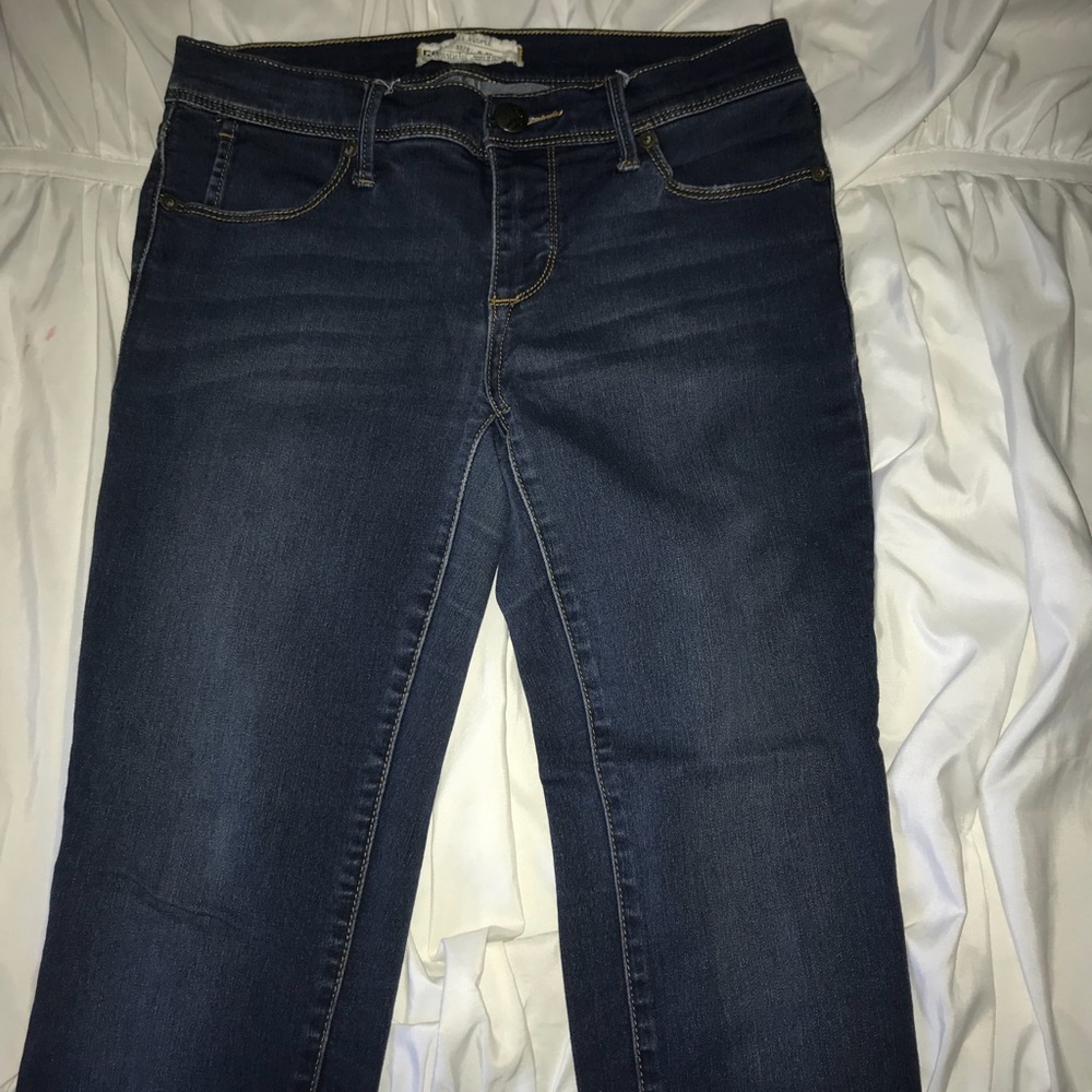 Free People Dark wash skinny jeans